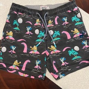 Party Pants Men’s Swim Trunks Novelty Print Board Shorts Beach Tropical Y2K